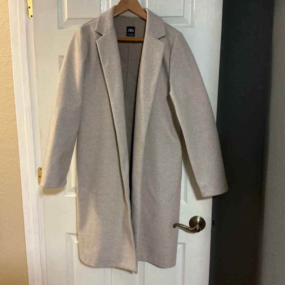 ZARA WOOL BLEND LONG COAT